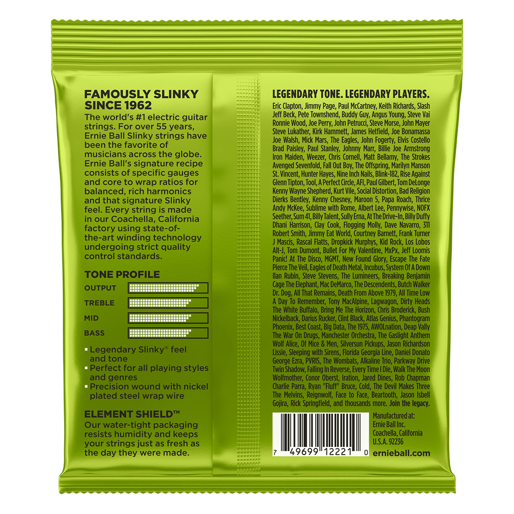 Ernie Ball Regular Slinky Nickel Wound Electric Guitar Strings - 10-46 Gauge