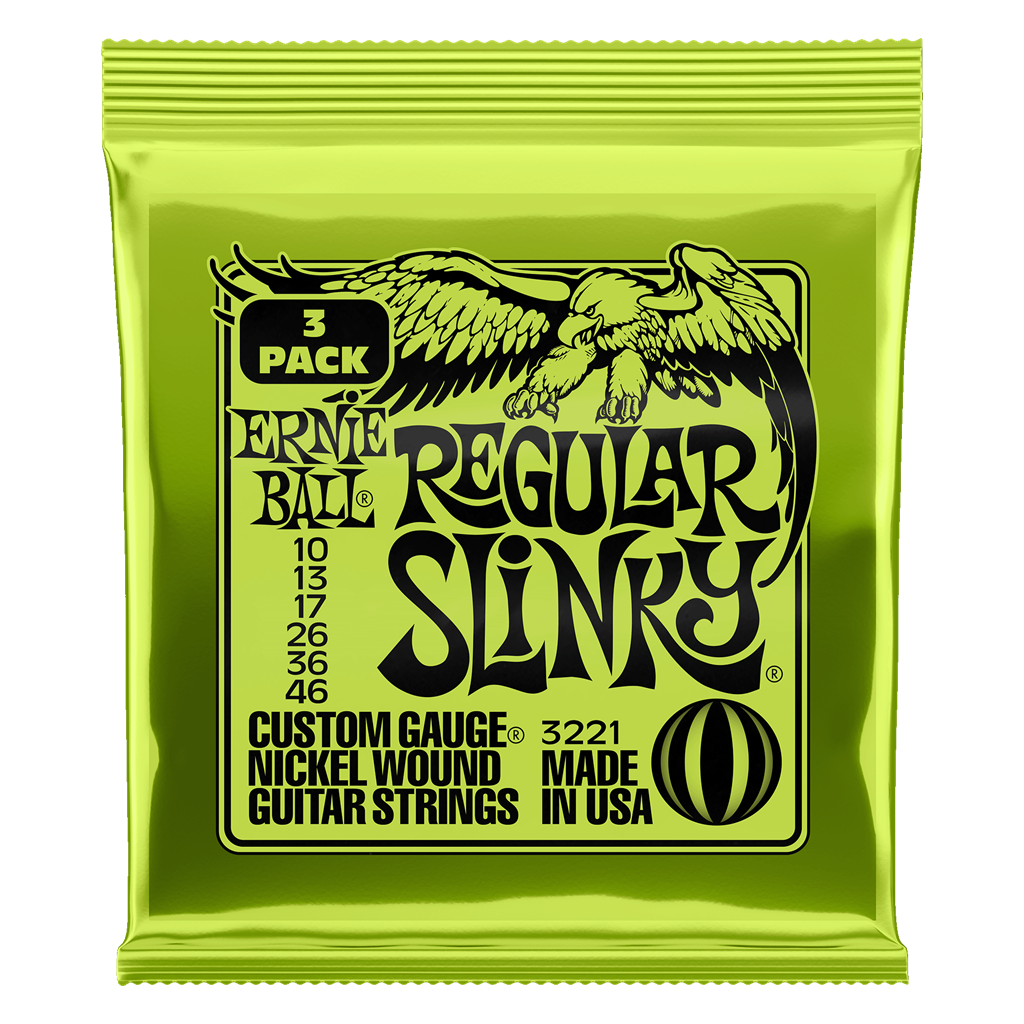 Ernie Ball Regular Slinky 3 Pack - 10-46 Gauge