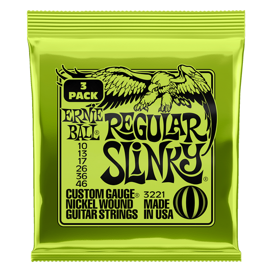 Ernie Ball Regular Slinky 3 Pack - 10-46 Gauge