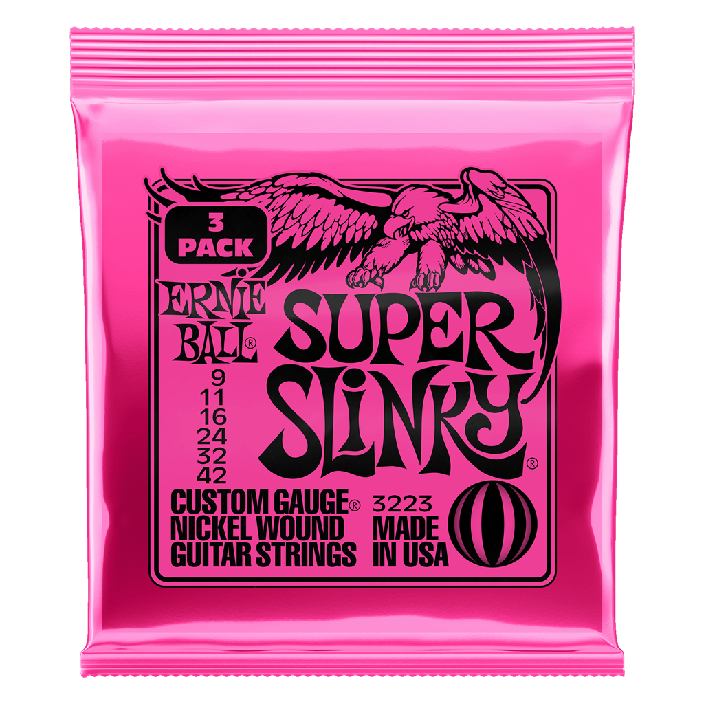 Ernie Ball Super Slinky 3 Pack - 9-42 Gauge
