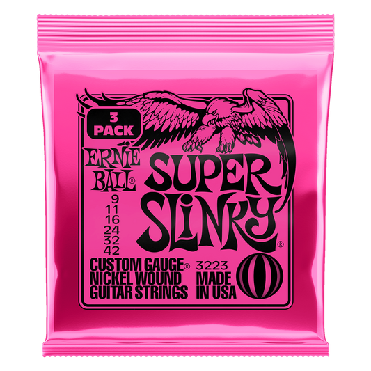 Ernie Ball Super Slinky 3 Pack - 9-42 Gauge