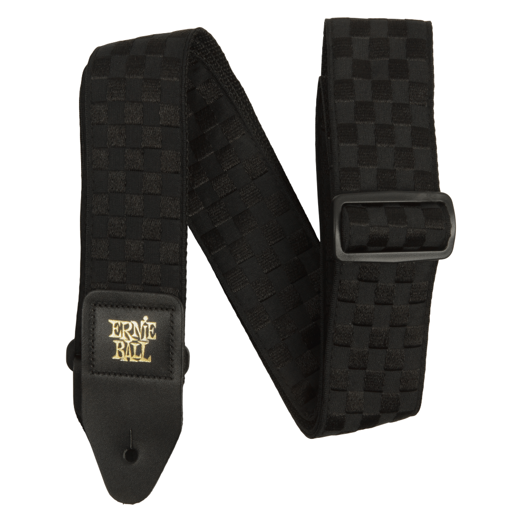 ERNIE BALL BLACK CHECKERS JACQUARD STRAP