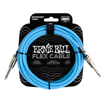 ERNIE BALL 10FT FLEX INSTRUMENT CABLE - BLUE