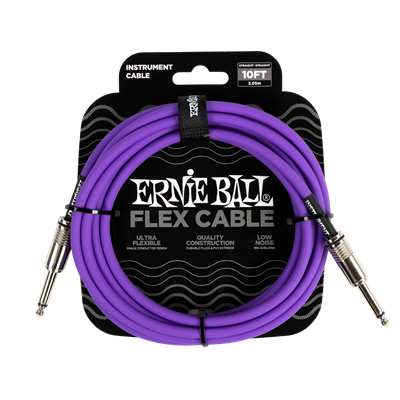 ERNIE BALL 10FT FLEX INSTRUMENT CABLE - PURPLE
