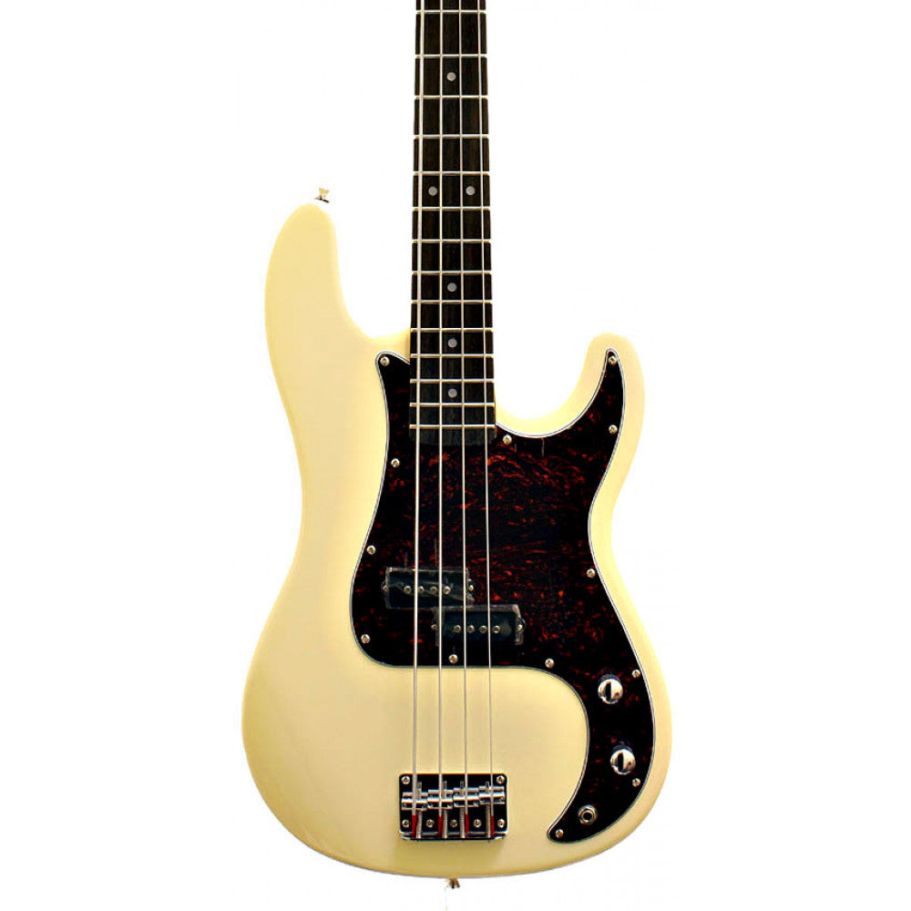 SX PB62+ Electric Bass ~ Vintage White